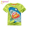 дешевые цена 2014 лето детская одежда мальчик футболка мальчик носить красочные 3D печать рубашка обслуживание OEM ребенком 